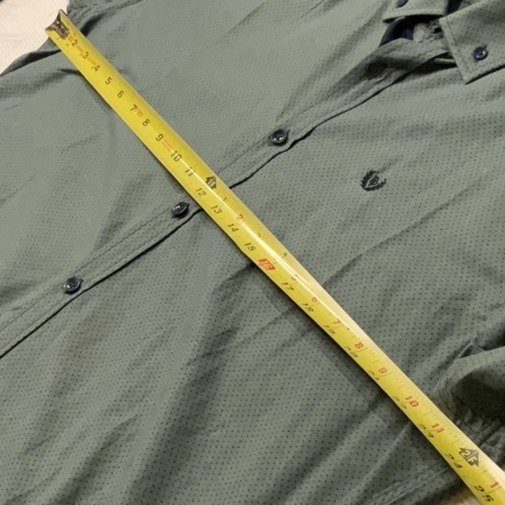 Paul PARKER Men's Green Polka Dot Button-Up Shirt. Size 3XL. Nearly new. - Picture 7 of 11